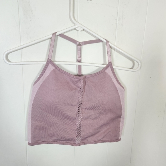 Fabletics × Demi Lovato Courtney Midi Bra Size Medium Pink Racerback - Picture 4 of 14